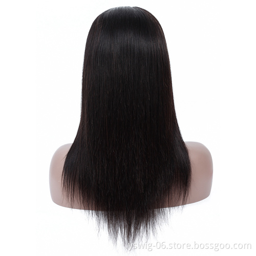 150% 180% Density Human Lace Wig Human Hair Straight Transparent Lace Wig for Women